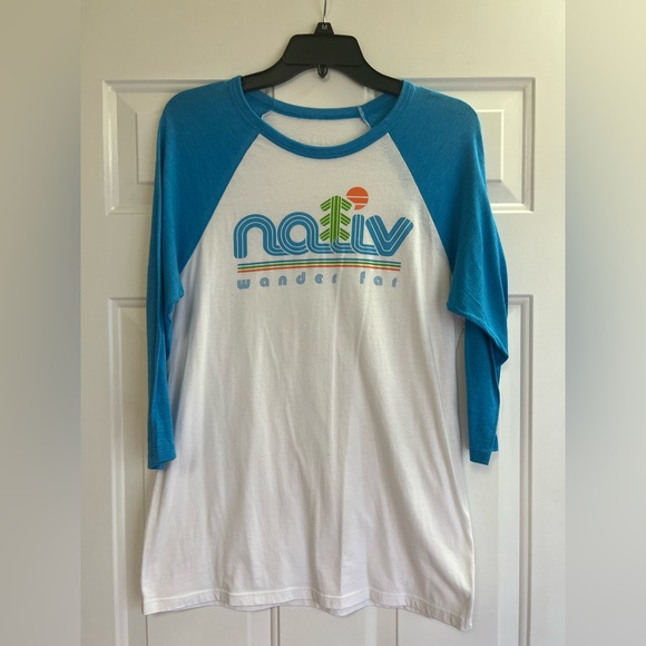 Nativ brand 3/4 length sleeve shirt size Medium - Picture 1 of 5